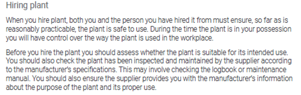 Extract from the WA Code of Practice