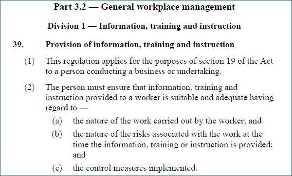 Regulation 39 extract